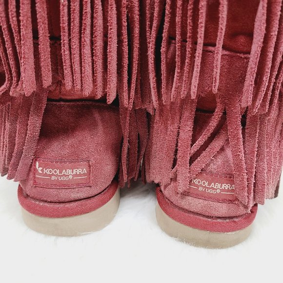 Koolaburra By Ugg Suede Tiered fringe Boots - Picture 4 of 13